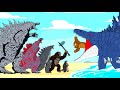 Evolution Of GODZILLA Rescue Baby KONG From MOSASAURUS KAIJU | Godzilla Cartoon Compilation