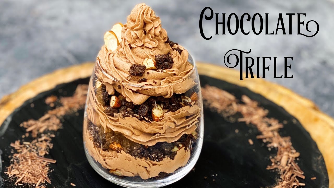 Only 3 Ingredient Chocolate Mousse Trifle | Chocolate Trifle Recipe | Flavourful Food
