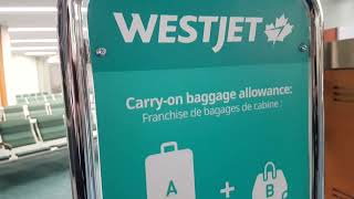 West Jet, Carry-on baggage allowance!