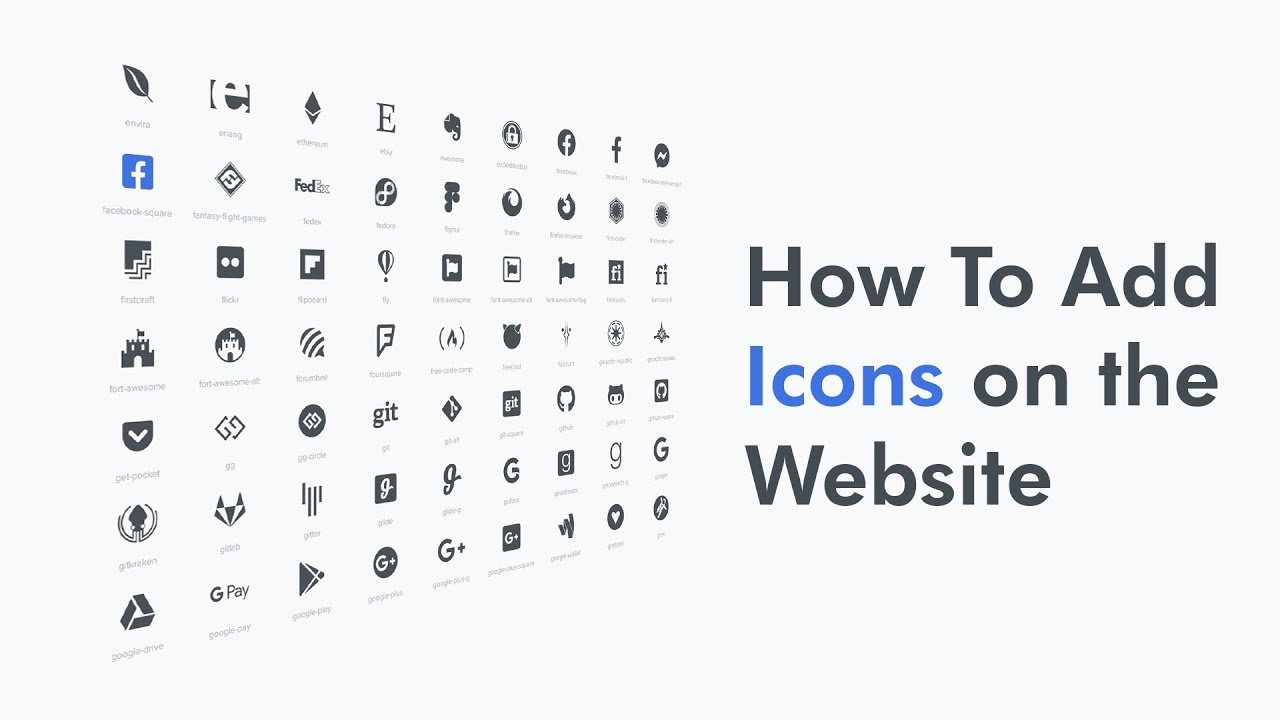 How To Add Icons On Html Website | Add Font Awesome Icons On Website