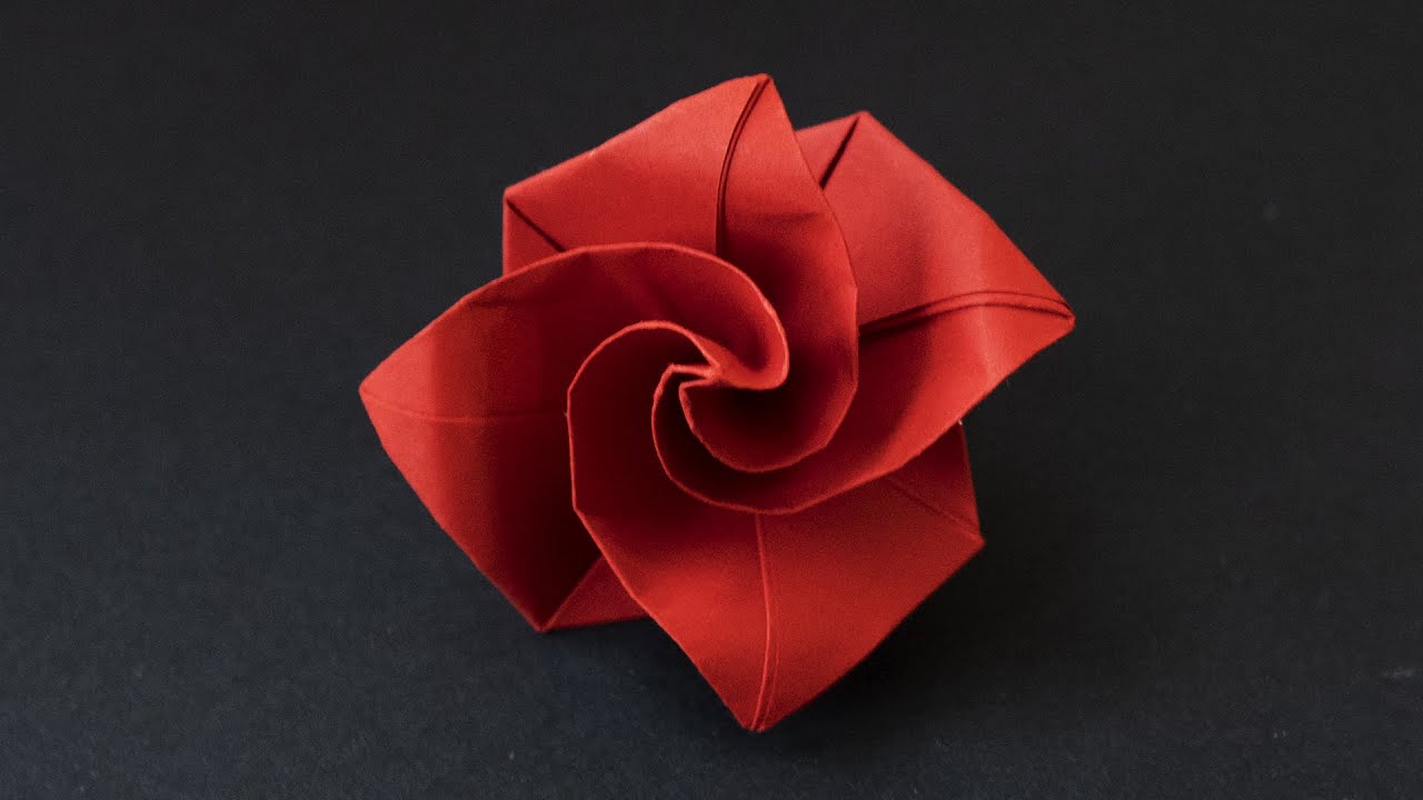 Asien Hilsen liner Easy Origami Rose / Simple Paper Flower - YouTube