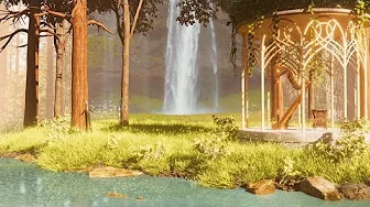 Elven Lands Ambience | Meditative Chant, Choir, Harp, Nature Sounds, Waterfalls, Elven Woodland