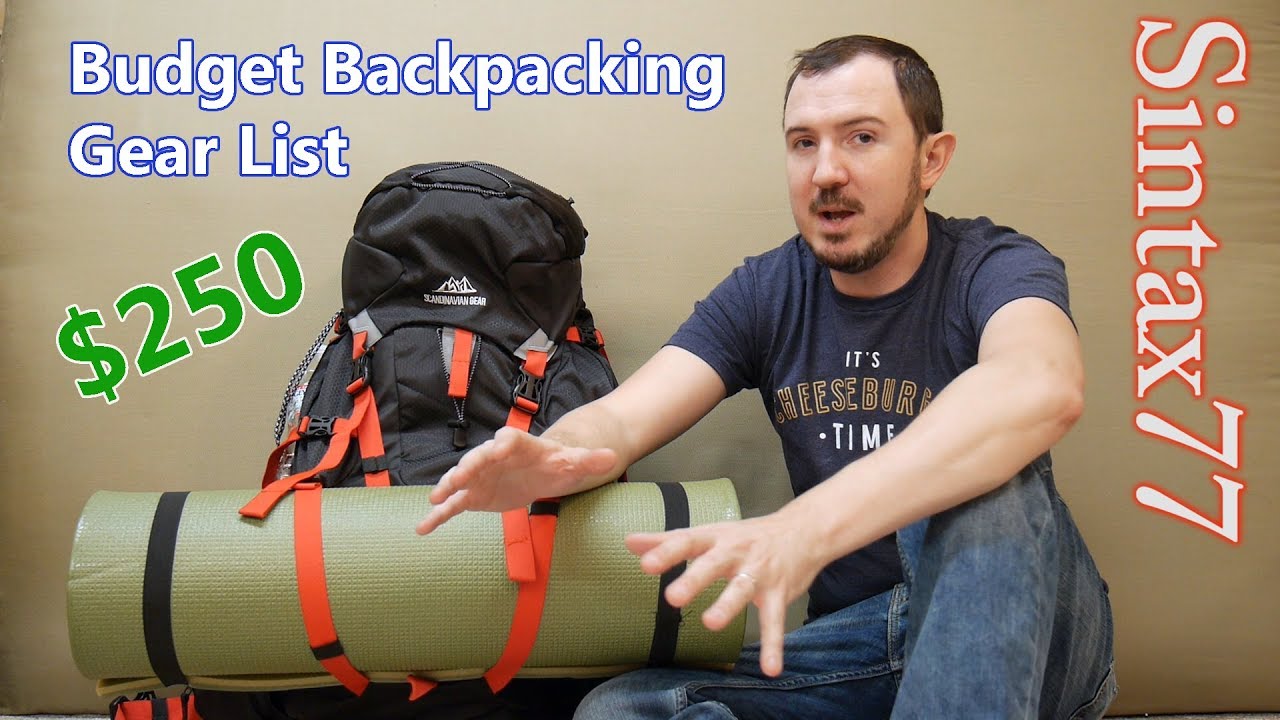 Budget Backpacking Gear List - Go Camping for $250 - YouTube