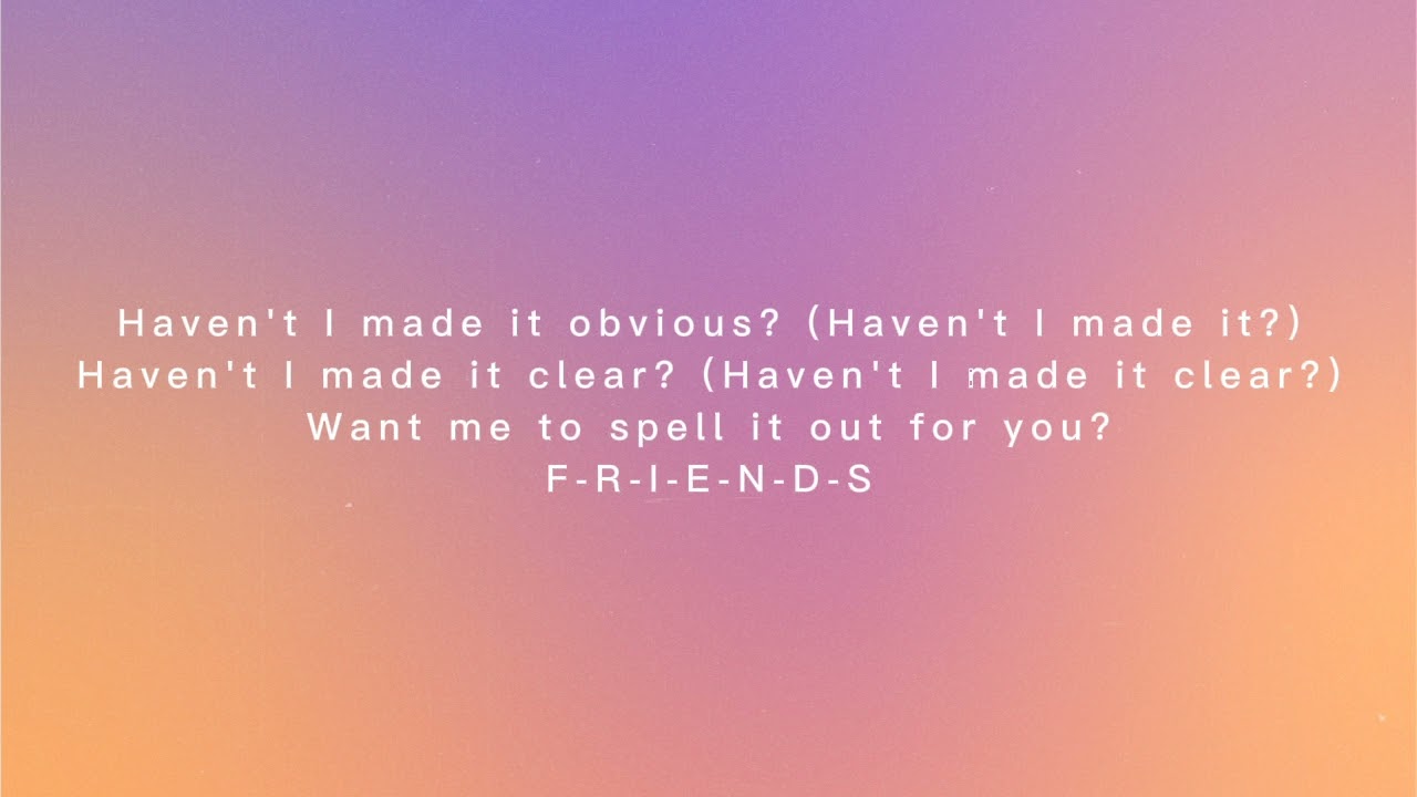 FRIENDS (Anne Marie ft Marshmello) | Lyrics | U told you 1 2 3 4 5 6 thousand times