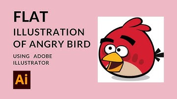 Flat Illustration using Adobe Illustrator | Angry Bird | Adobe Illustrator tutorial |Midnight Artist