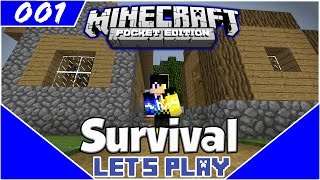 Survival Let's Play EP.1- DIAMONDS ON A RANDOM SEED!-Minecraft PE(Pocket Edition)