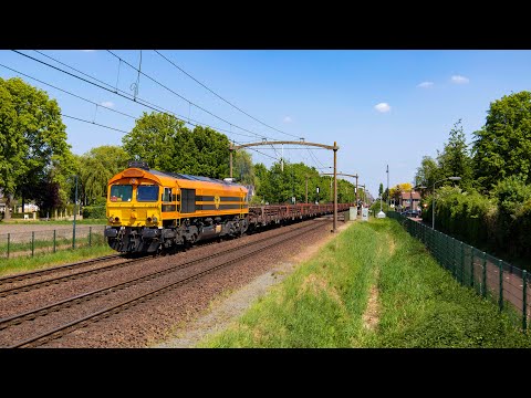 RRF 653-01 met spoorstaventrein door Helmond! [4K]