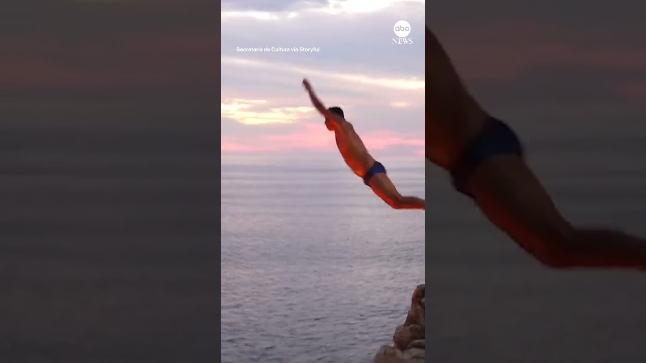 Acapulco’s cliff divers perform for the first time since Hurricane Otis