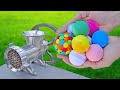 Experiment M&amp;M Ball &amp; Bath Bomb vs Meat Grinder