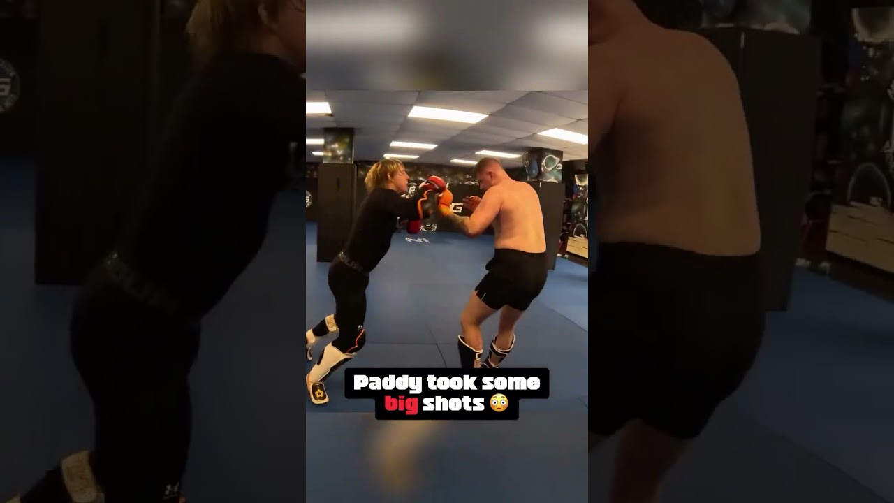 Paddy Pimblett taking some big shots and giving them back in sparring with influencers