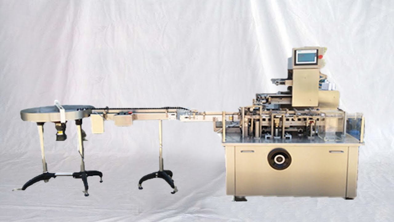 bottles feeding into carton boxing equipment automatic linear cartoner cartonneuse de bouteilles