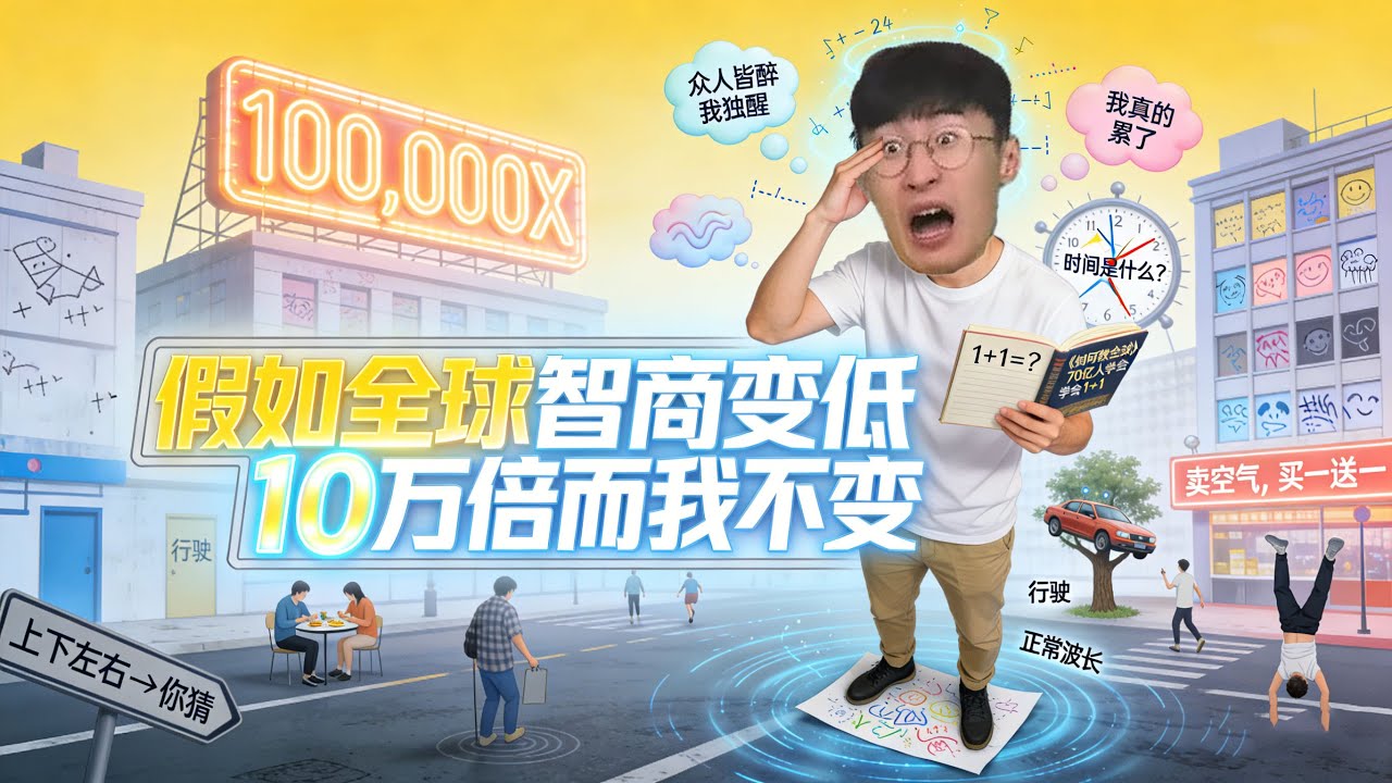 假如全球智商变低10万倍而我不变