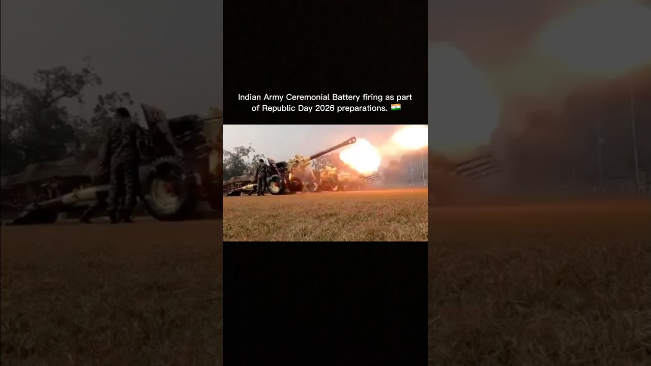 Indian Army Ceremonial Battery Firing Republic Day 2026 Preparations #youtubeshorts#indianarmy#army