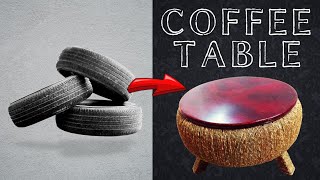 Coffee Table from Car tyres #DIY