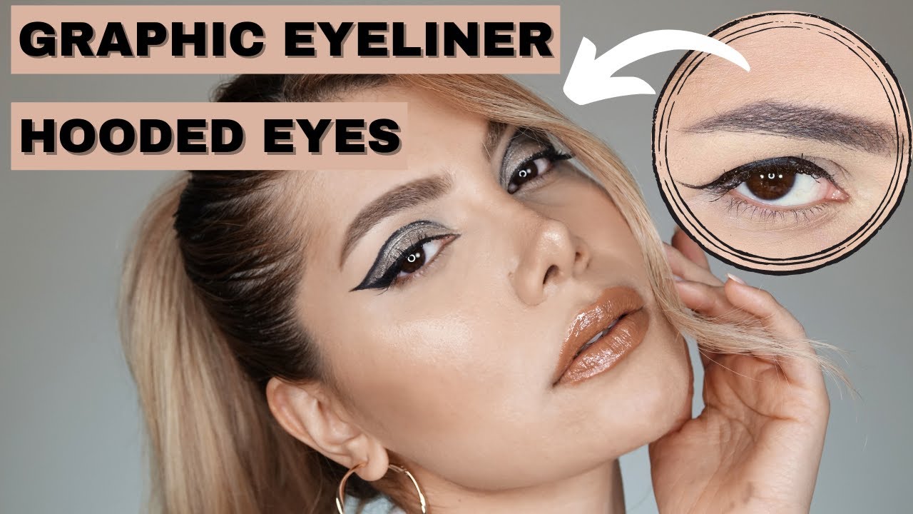 GRAPHIC LINER FOR HOODED EYES  2 ways!! with eyeshadow & water activated  liner! 