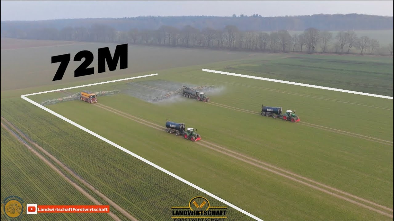 72M AUF EINMAL! Großeinsatz Gülleausbringung Gülle fahren 200ha/Tag LU Marquardt Getreide Düngen