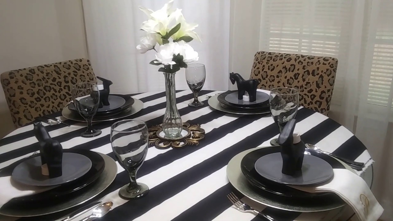 HOW TO CREATE A BLACK & WHITE TABLESCAPE DOLLAR TREE FINDS YouTube