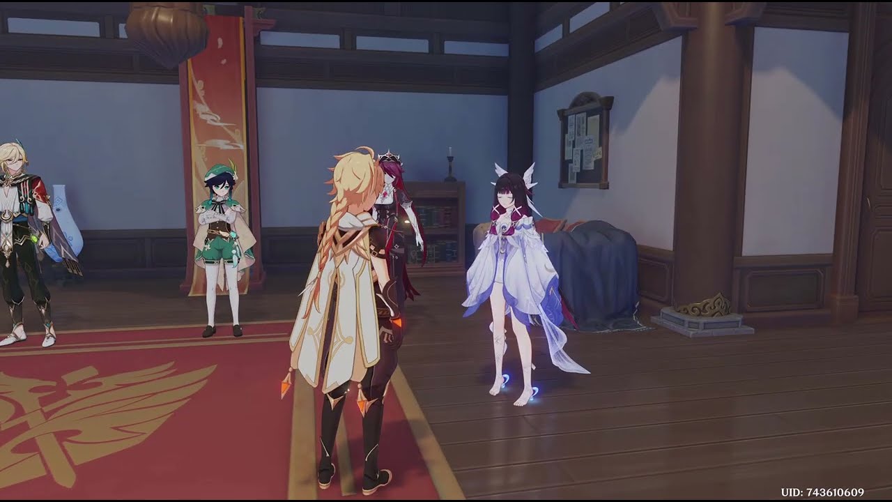 Genshin Impact - Serenitea Pot - Columbina chat (ENG VA, SUB)