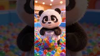 cute little panda Filled His Entire Pool With Jelly Balls😎😎