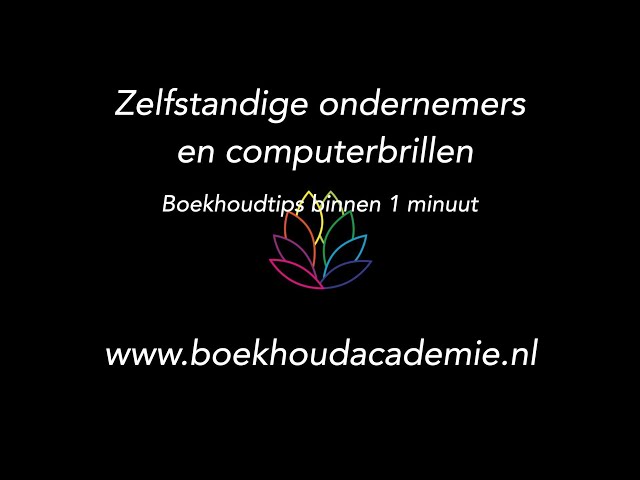 Computerbril voor ZZP ers