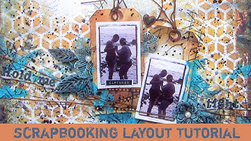Scrapbooking layout--Mixed-Media for Begginers- with 7-Dots -Studio