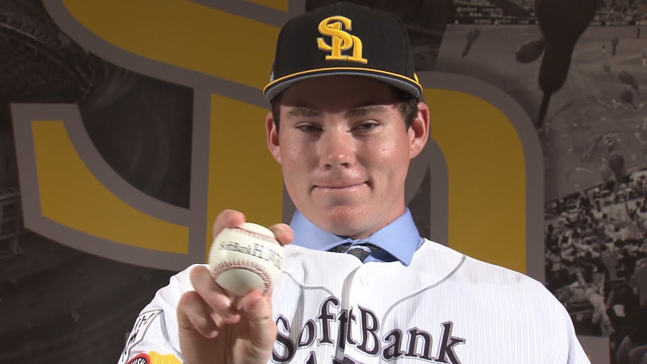 ホークス公式 2カーター・スチュワート・ジュニア投手入団会見 - YouTube