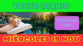 TEXTO DIARIO JW | MIÉRCOLES 19 DE NOVIEMBRE | ROMANOS 13: 1