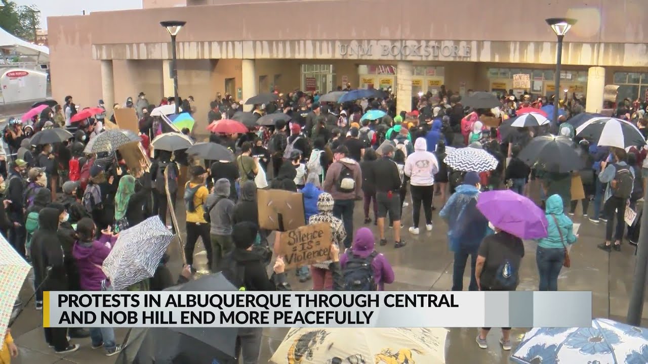 Protests in Albuquerque on Central, Nob Hill end more peacefully Monday night