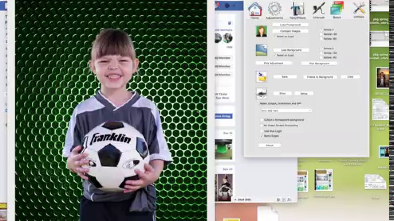 Green Screen Wizard doing a  batch in action for Green Screen Extractions