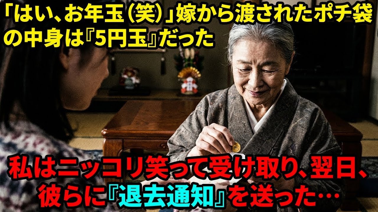 嫁「お年玉ですw（中身ゴミ）」私「あら、ありがとう（ニッコリ）」→その夜、こっそり実家の権利書を持ち出し、売却した結果…