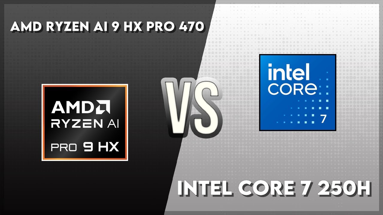 AMD Ryzen AI 9 HX Pro 470 vs Intel Core 7 250H Technical Comparison