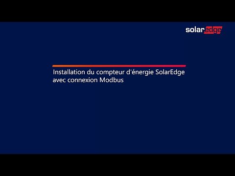 Installation du Compteur d'énergie SolarEdge avec connexion Modbus