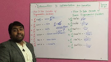 LECTURE 10 short trick to differentiate trigonometric and inverse trigonometric functions urdu/hindi