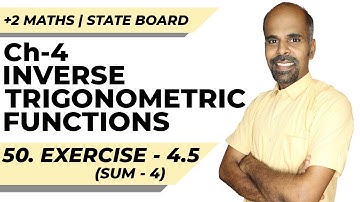 12th | ex. 4.5 | Q.No. 4 | Inverse trigonometric functions | State Board | ram maths