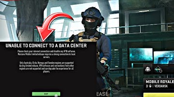 Unable to connect to data center | quick fix | Warzone mobile