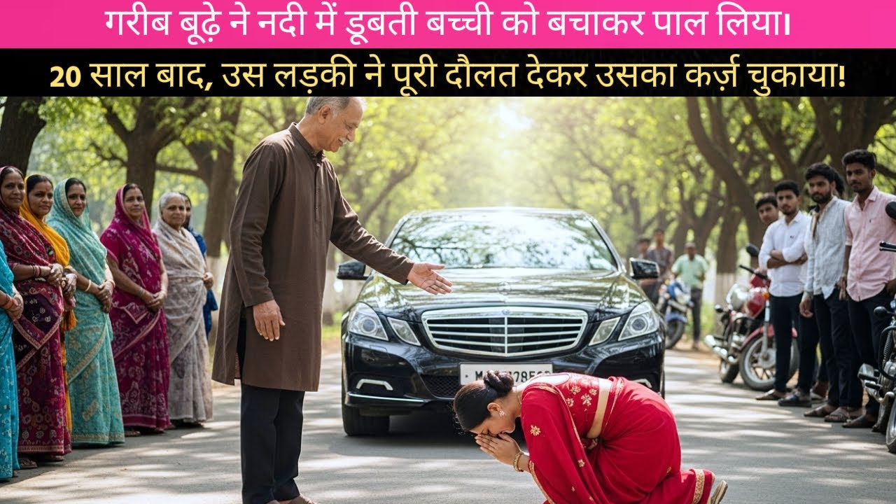 गरीब बूढ़े ने डूबी बच्ची को बचाया, 20 साल बाद उसने पूरी दौलत लौटाई।