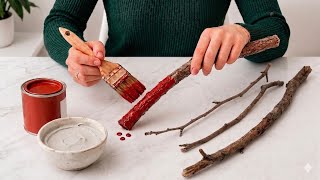 Look What I Made Using Tree Branches and Plaster! ♻️ AMAZING IDEA 🥰