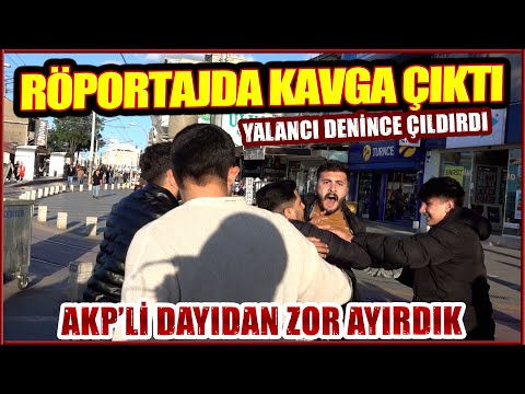 AKP'li abini yorumlarına çıldırınca kavga çıktı! Zor ayırdık! | Sokak Röportajları