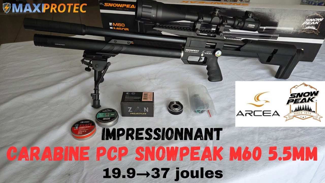 Une Puissance et une Précision Incroyable ! CARABINE PCP SNOWPEAK M60 5.5 MM !
