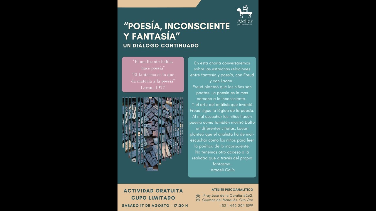 Poesía, Inconsciente y Fantasía - YouTube