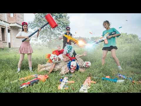 3T Nerf War : Hero SEAL X Neutralizes Phantom Ghost Crime Ring With Elite Nerf Guns