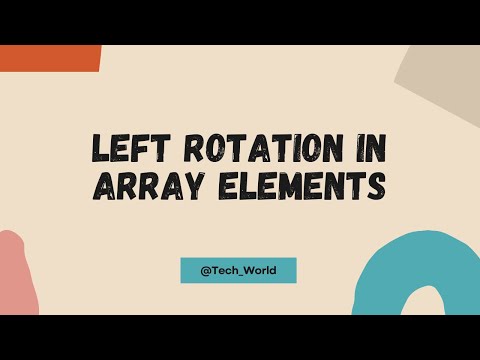 P14_Perform Left Rotation In An Array #javaprogramming #testinginterview