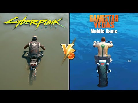 Cyberpunk 2077 Physics vs. Gangstar Vegas Physics (Mobile Game)