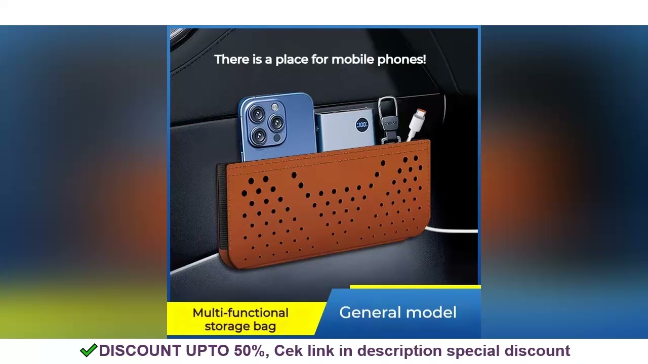 Car Leather Storage Bag Multifunctional Storage Box Car Side Pocket Organizer Leather Adhesive Auto