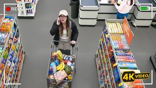 Woman Leaves With a Full Cart Like Checkout Is Just a Vibe