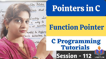 C-112-Function Pointer |#functionpointer|#pointersinc#Clanguage#logicflow