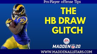New HB Draw Glitch Exposed! ( Lamar Jackson at Hb tutprial) Madden 20 offense tips