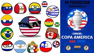 Mi predicción de la Copa América 2024 (Countryballs)