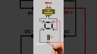 Convert 220V AC to 12V DC Easily! | Simple Power Supply Hack#like #viral