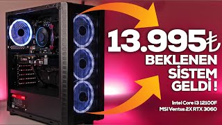 F/P PC GELDİ! 13.995₺'ye Oyun Bilgisayarı | MSI Ventus 2X RTX 3060 12GB & Intel Core i3 12100F